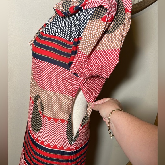 Tory Burch Kaftan Tunic Dress/ beach coverup size 8 - Picture 3 of 11